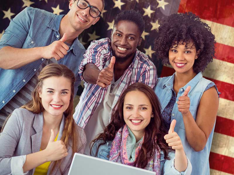 アメリカの大学生達